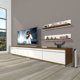 Decoraktiv Eko 220T MDF Beyaz Ceviz TV Ünitesi