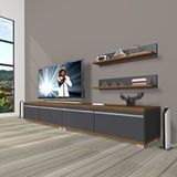 Decoraktiv Eko 220T MDF Ceviz Antrasit TV Ünitesi