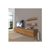 Decoraktiv Eko 220T MDF Krom Ayaklı Naturel Ceviz TV Ünitesi