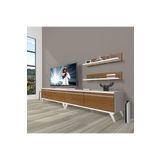 Decoraktiv Eko 220T MDF Retro Beyaz Ceviz TV Ünitesi