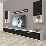 Decoraktiv Eko 270DA Mdf Beyaz Siyah Tv Ünitesi