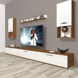 Decoraktiv Eko 270DA Mdf Ceviz Beyaz Tv Ünitesi