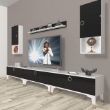 Decoraktiv Eko 270DA MDF Gold Beyaz Siyah TV Ünitesi
