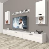 Decoraktiv Eko 270DA Mdf Parlak Beyaz Tv Ünitesi
