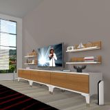 Decoraktiv Eko 270R Mdf Gold Beyaz Ceviz Tv Ünitesi