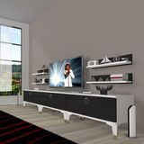 Decoraktiv Eko 270R Mdf Gold Beyaz Siyah Tv Ünitesi