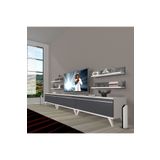 Decoraktiv Eko 270R Mdf Retro Beyaz Antrasit Tv Ünitesi