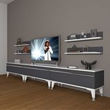 Decoraktiv Eko 270R Mdf Silver Beyaz Antrasit Tv Ünitesi
