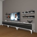 Decoraktiv Eko 270R Mdf Silver Beyaz Siyah Tv Ünitesi