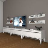 Decoraktiv Eko 270R Mdf Silver Parlak Beyaz Tv Ünitesi