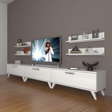 Decoraktiv Eko 270r SLM Retro TV Sehpa Ünitesi - Parlak Beyaz