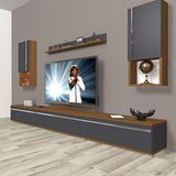 Decoraktiv Eko 270TA Mdf Ceviz Antrasit Tv Ünitesi