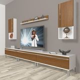 Decoraktiv Eko 270TA Mdf Krom Ayaklı Ceviz Beyaz Tv Ünitesi