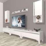 Decoraktiv Eko 270TA Mdf Silver Parlak Beyaz Tv Ünitesi