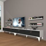 Decoraktiv Eko 360R Mdf Gold Beyaz Siyah Tv Ünitesi