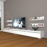 Decoraktiv Eko 360R Mdf Parlak Beyaz Tv Ünitesi