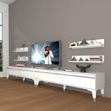 Decoraktiv Eko 360R Mdf Silver Parlak Beyaz Tv Ünitesi