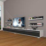 Decoraktiv Eko 360R Mdf Siyah Beyaz Tv Ünitesi