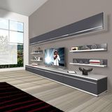 Decoraktiv Eko 360Y Mdf Beyaz Antrasit Tv Sehpa Ünitesi