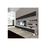 Decoraktiv Eko 360Y Mdf Gold Beyaz Siyah Tv Ünitesi