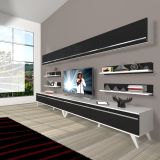 Decoraktiv Eko 360Y Mdf Retro Beyaz Siyah Tv Ünitesi