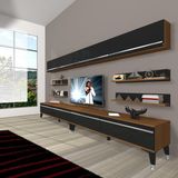 Decoraktiv Eko 360Y Mdf Silver Tv Ünitesi Tv Sehpası - Ceviz - Siyah