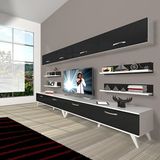 Decoraktiv Eko 360y SLM Retro TV Sehpa Ünitesi - Beyaz Siyah