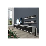 Decoraktiv Eko 4 Mdf Beyaz Siyah Std Krom Ayaklı Tv Ünitesi