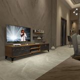 Decoraktiv EKO 4 Mdf Dvd Ceviz Siyah Mermer Gold Tv Ünitesi