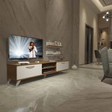 Decoraktiv Eko 4 Mdf Dvd Retro Ceviz Beyaz Tv Sehpa Ünitesi