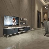 Decoraktiv Eko 4 MDF Dvd Retro TV Sehpa Ünitesi - Beyaz Antrasit