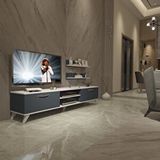 Decoraktiv Eko 4 Mdf Dvd Retro Tv Ünitesi Tv Sehpası Beyaz - Antrasit