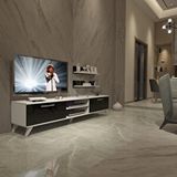 Decoraktiv Eko 4 Mdf Dvd Retro Tv Ünitesi Tv Sehpası - Beyaz Siyah