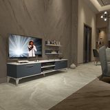 Decoraktiv Eko 4 Mdf Dvd Silver Beyaz Antrasit Tv Sehpa Ünitesi