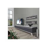 Decoraktiv Eko 4 Mdf Std Beyaz Antrasit Retro Tv Ünitesi