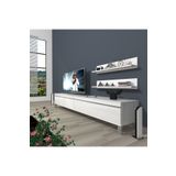 Decoraktiv Eko 4 Mdf Std Parlak Beyaz Krom Ayaklı Tv Ünitesi