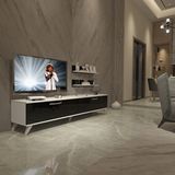 Decoraktiv Eko 4 Slm Std Retro Beyaz Siyah Tv Sehpa Ünitesi