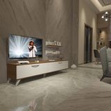 Decoraktiv Eko 4 SLM STD Retro TV Sehpa Ünitesi - Ceviz Beyaz