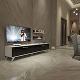Decoraktiv Eko 4 Slm Std Retro Tv Ünitesi Tv Sehpası - Beyaz Siyah
