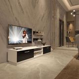Decoraktiv EKO 4B Mdf Dvd Beyaz Siyah Tv Ünitesi