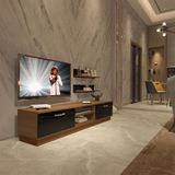 Decoraktiv EKO 4B Mdf Dvd Ceviz Siyah Tv Ünitesi