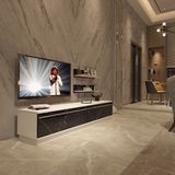 Decoraktiv Eko 4b MDF STD TV Sehpa Ünitesi - Beyaz Siyah Mermer