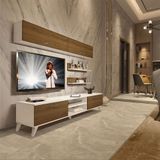 Decoraktiv EKO 5 Mdf Dvd Beyaz Pera Retro Tv Ünitesi