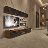 Decoraktiv EKO 5 Mdf Dvd Ceviz Siyah Mermer Tv Ünitesi