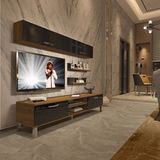 Decoraktiv Eko 5 Mdf Dvd Krom Ayaklı Pera Siyah Tv Sehpa Ünitesi