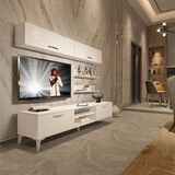 Decoraktiv Eko 5 Mdf Dvd Silver Parlak Beyaz Tv Sehpa Ünitesi