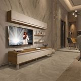 Decoraktiv EKO 5 Mdf Std Beyaz Pera Krom Ayaklı Tv Ünitesi