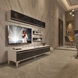 Decoraktiv EKO 5 Mdf Std Beyaz Siyah Mermer Silver Tv Ünitesi