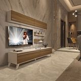 Decoraktiv Eko 5 MDF STD Retro TV Sehpa Ünitesi - Beyaz Pera