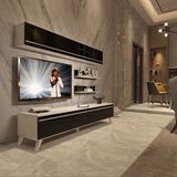 Decoraktiv Eko 5 MDF STD Retro TV Sehpa Ünitesi - Beyaz Siyah